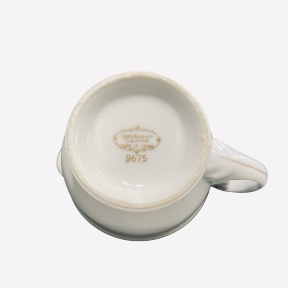 Hakusan "Gold Wheat" China Creamer, Sugar Bowl, Tea Pot & Snack Plates Japan - Picture 11 of 15